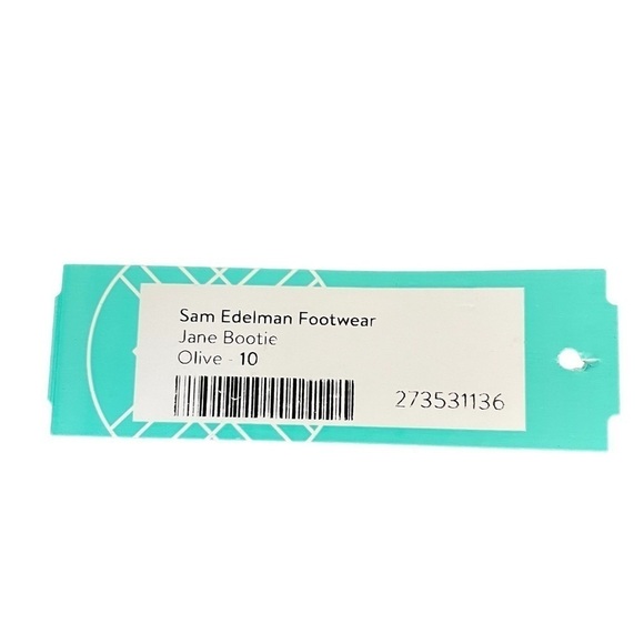 Sam Edelman Jane Bootie Desert Olive Leather Stacked Heel Zip Up Size 10 NWT - Picture 10 of 11